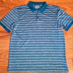 Outdoor Life Polo Shirt Men’s Large Short Sleeve Polyester Golf Fishing Teal